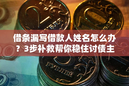 济南借条漏写借款人姓名怎么办？3步补救帮你稳住讨债主动权